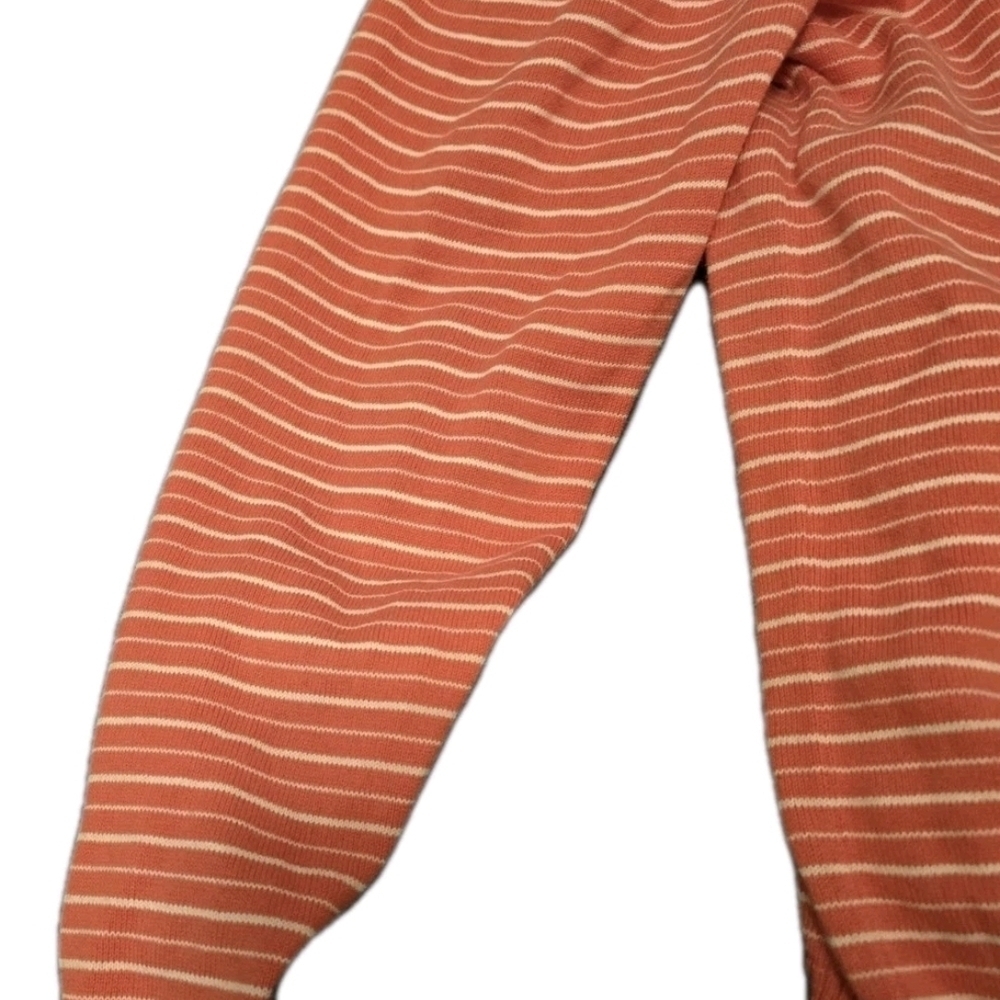 Robert Claridge Sweater 2X Orange White Stripe Crewneck Pullover Cardigan 💵 - Picture 6 of 11